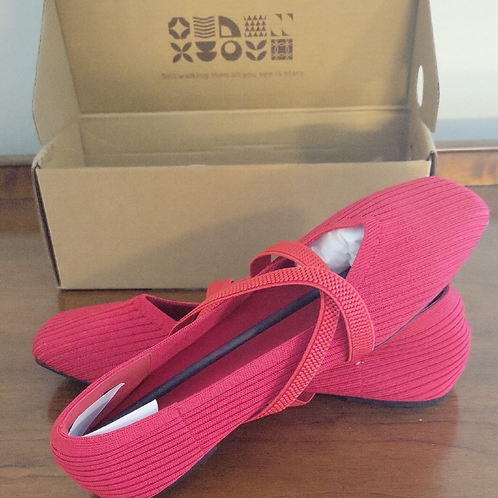 NWT Women's Red Slip-On Shoes